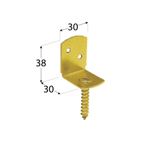 Кронштейн L-образный с шурупом