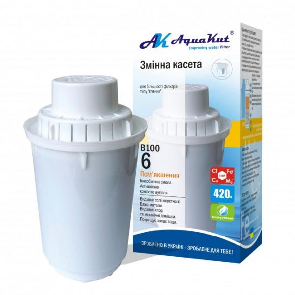 Картридж угольный Акварайз фильтрующий Аквакут B 100-6 Cмягчающий 
