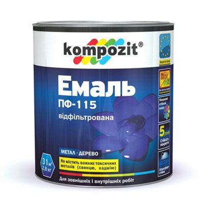 Эмаль Kompozit ПФ-115 снежно-белая 12 кг