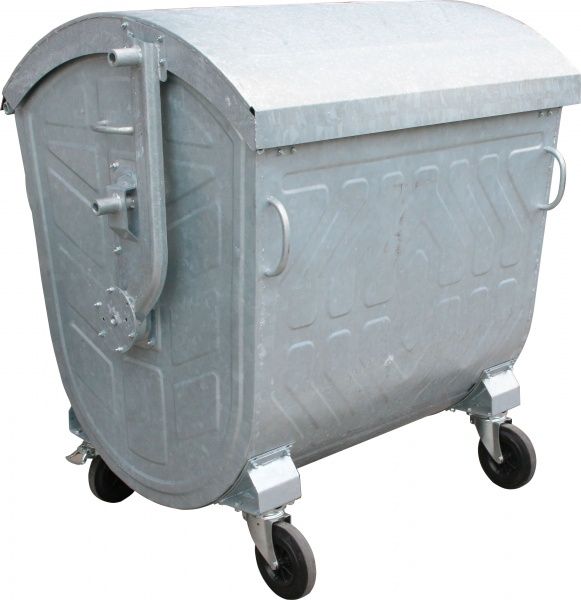 Контейнер для сміття сталевий оцинкований 1100 л