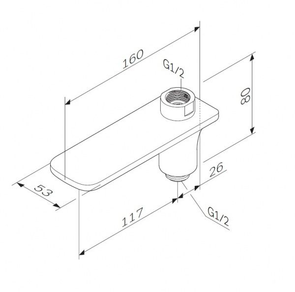 Излив для смесителя AM.PM на ванну F50A70900