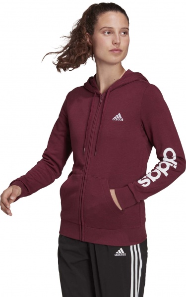 Джемпер Adidas W LIN FT FZ HD H07820 р. S червоний