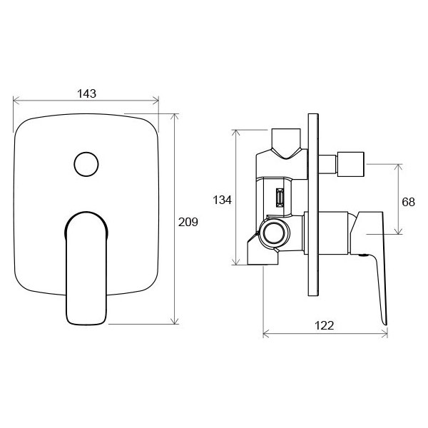 Смеситель скрытого монтажа Ravak CL 061.00 X070086