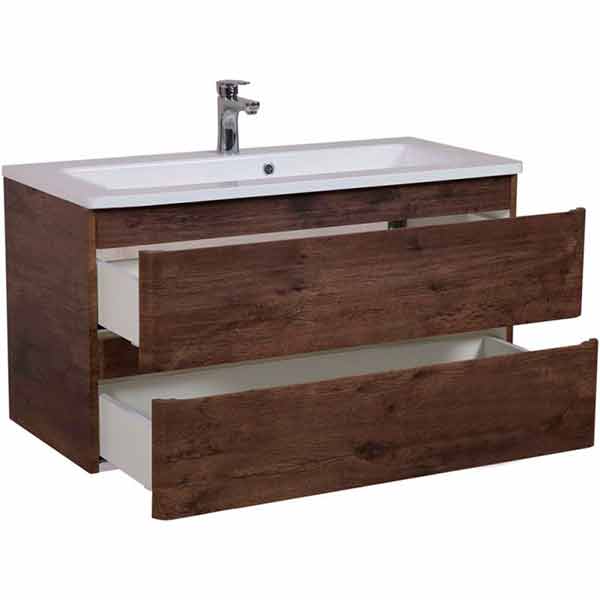 Тумба підвісна Aqua Rodos Акцент с умывальником Альфа 100 см