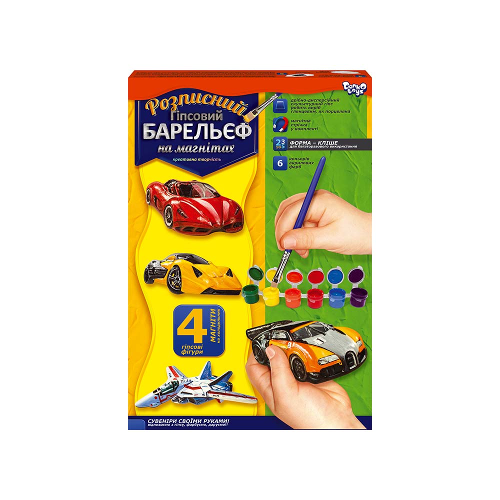 Набір для творчості A Kids Розписний гіпсовий барельєф на магнітах малий РГБ-02-01