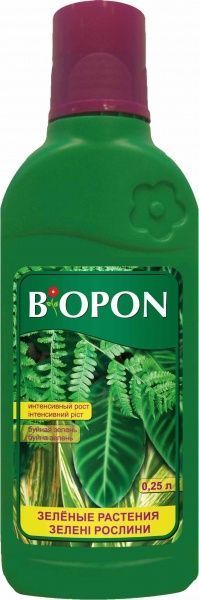 Добриво мінеральне BIOPON для зелених рослин 250 мл