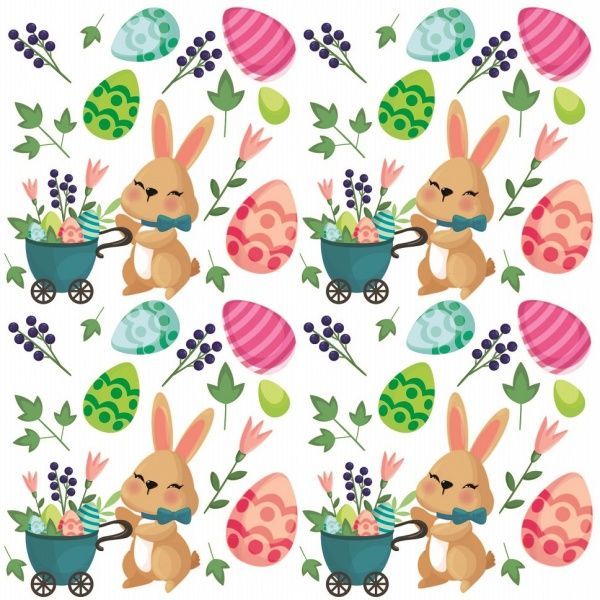 Серветки столові Silken Великодній колаж 33х33 см кольорові 18 шт.