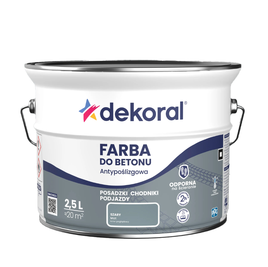 Фарба алкідна Dekoral Farba do betonu мат сірий 2,5л — фото 1