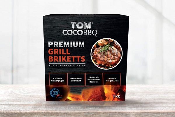 Брикеты угольные кокосовые для барбекю 1 кг 38003