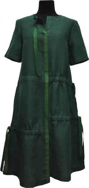 Платье Галерея льна Хит р. 44 темно-зеленый 0031/44/1550 