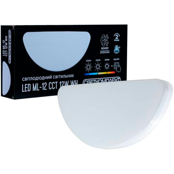 Светильник светодиодный Светкомплект ML-12 CCT 12 Вт белый 3000-4500-6000 К 
