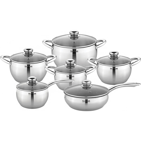 Набор кастрюль 12 предметов Maxmark