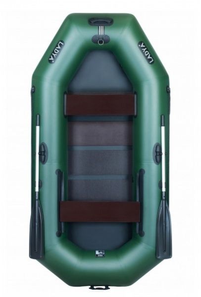 Човен надувний Ладья гребний ЛТ-270ЕС зелений
