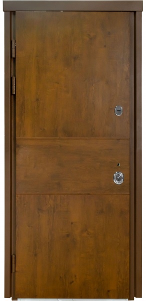 Дверь входная Булат Термо House-703 уличная дуб бронзовый 2050x850 мм левая