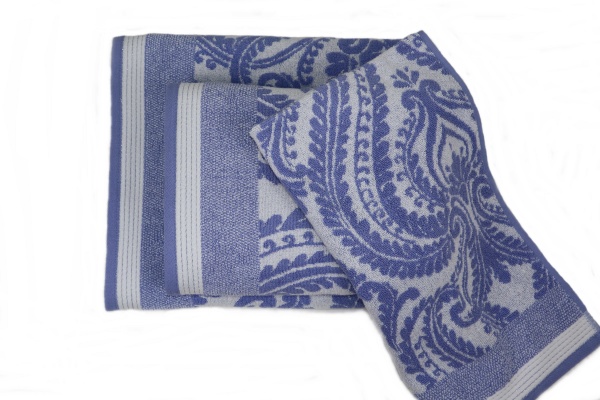 Рушник махровий Milestone 50x90 см синій із малюнком La Nuit 