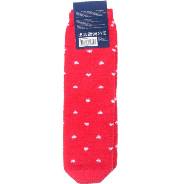Носки женские Luna пушистые Сердца р. 23-25 красный 
