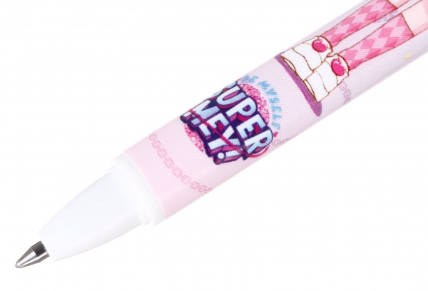 Ручка гелевая Крылья фиолетовая чернила синие 