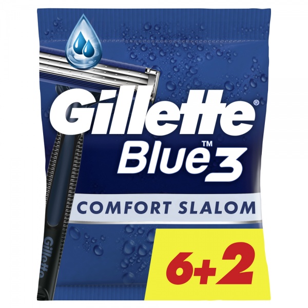 Станки одноразові Gillette Blue3 Comfort Slalom 8 шт.