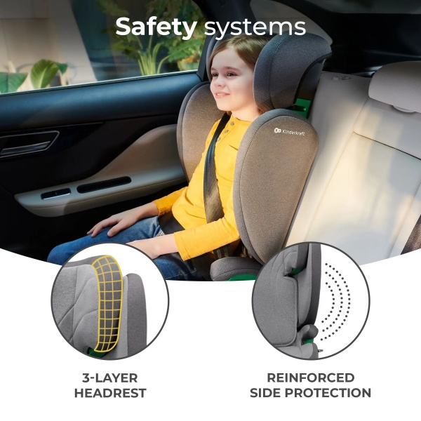 Автокрісло Kinderkraft Junior Fix 2 i-Size Rocket сірий KCJUFI20GRY0000