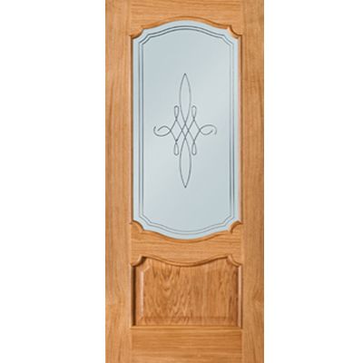 Дверь межкомнатная Terminus № 41 80 см дуб Даймонд стекло с рисунком