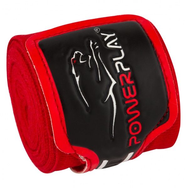 Боксерські бинти PowerPlay уні. 4 м червоні PP_3046 