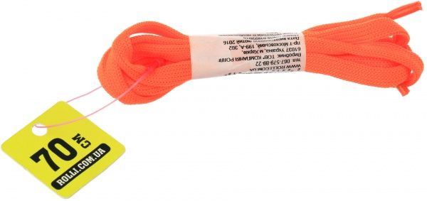 Шнурок  плоский 70 см 70 см помаранчевий