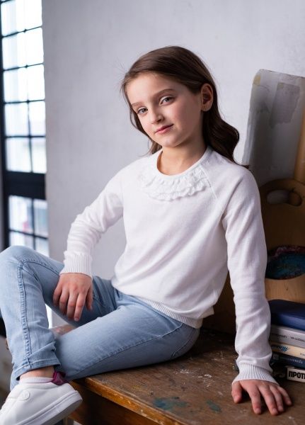 Джемпер для девочки Top Hat р.158 белый 21029 