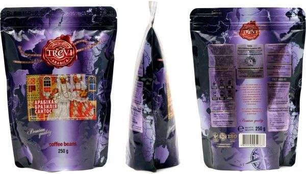 Кофе в зернах Trevi Арабика Бразилия Сантос 250 г 4820140050668 