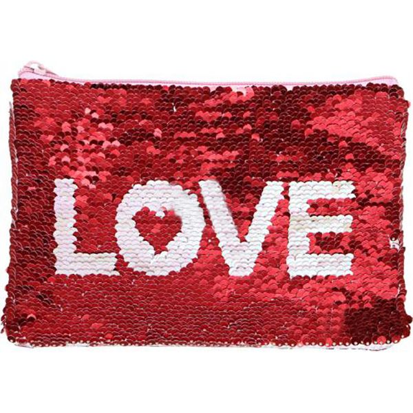 Пенал школьный Пайетки Любовь 22x15 см MF988928-2