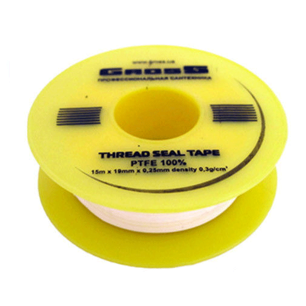 Фум Стрічка Gross PS 15х19х0.25 газ жовта