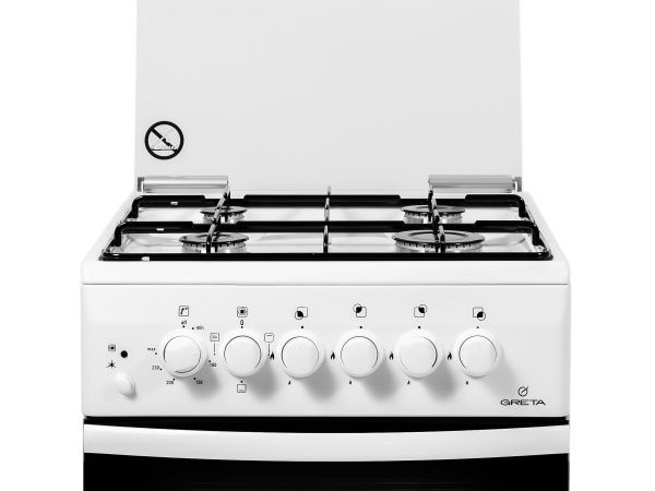 Плита комбінована Greta GE 5702 MG 38 (W) (1470-ГЕ-09А біла)