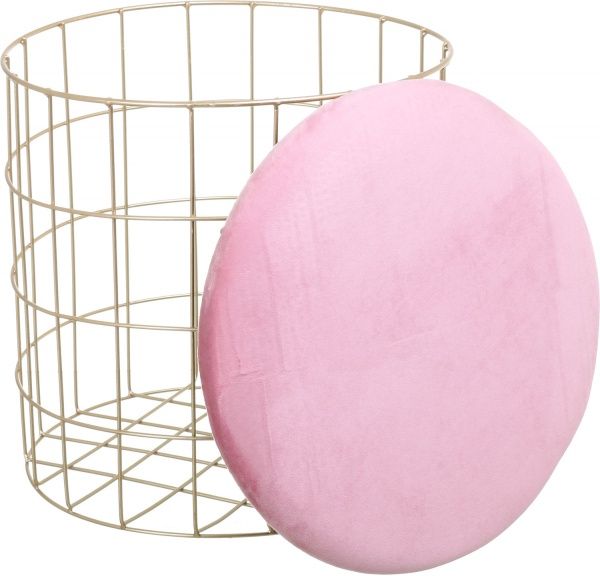 Кошик Royal 40х40х42 см пудровий із золотим 