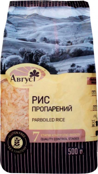 Рис Август пропаренный 500гр 