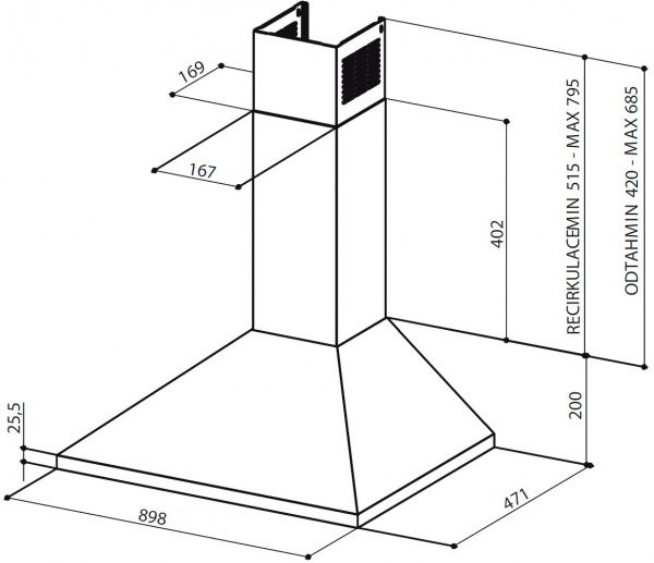 Вытяжка Faber VALUE PB 4 2L BK A90