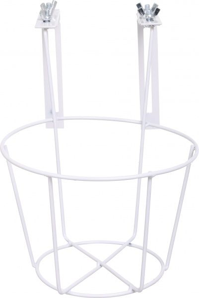 Тримач рейковий для вазонів круглий D12/18 см білий метал HY16-05