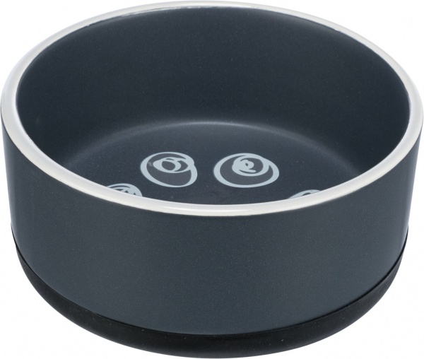 Миска Trixie для собак Jimmy с лапками керамическая резиновая основа 0,7 л 16 см (24778)