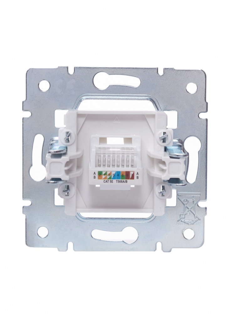 Розетка компьютерная 1 Lezard Vesna IP20 белый 742-0288-139