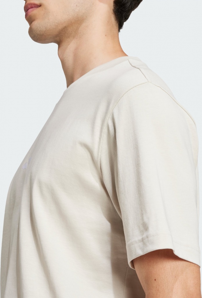 Футболка Adidas M SL SJ T WONALU/WHITE JD1779 р.S бежевий