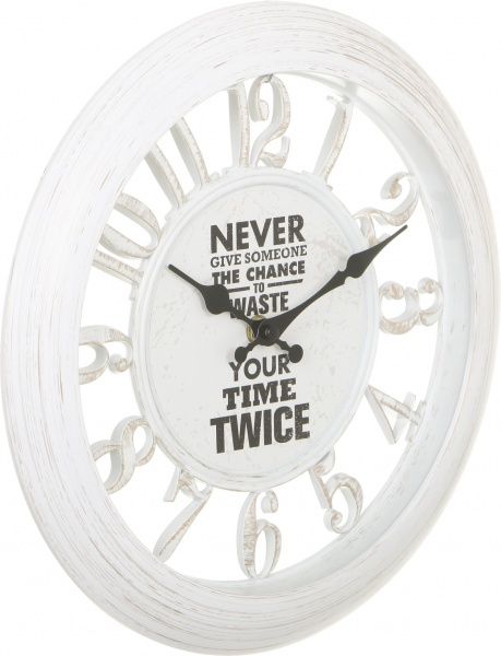 Часы настенные Skeleton 30,5 см белые