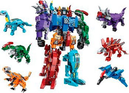 Конструктор Qman 1414 трансформер (робот+дино) ODT103485