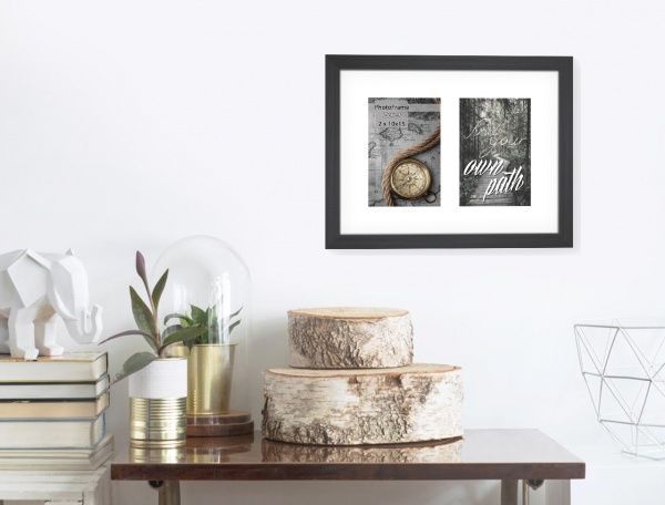 Фоторамка с паспарту SvitArt FKP-2-1913-6A 10x15 см антрацит 