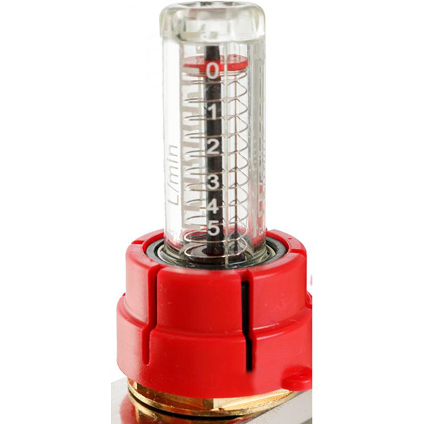 Коллекторная группа с расходомерами и термоклапанами Luxor М30х1,5 5 выходов с евроконусом 16х2