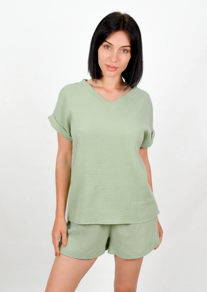 Джемпер Roksana Muslin №1133 р. 48 зеленый