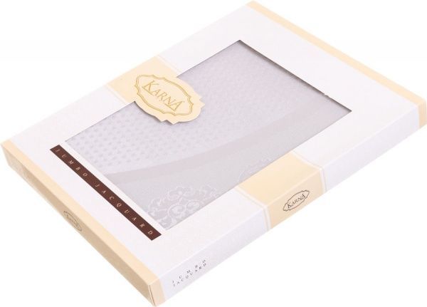 Скатертина Caramel d160 сірий Karna 