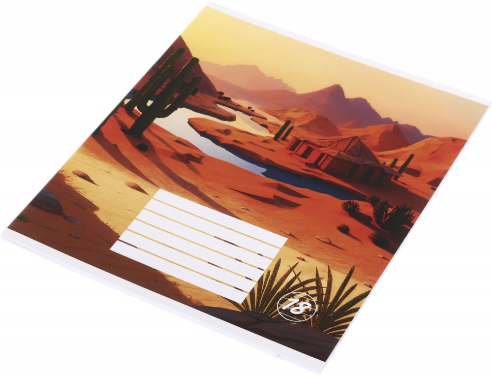 Тетрадь школьная Pixel landscape2_25 18 листов линия Nota Bene