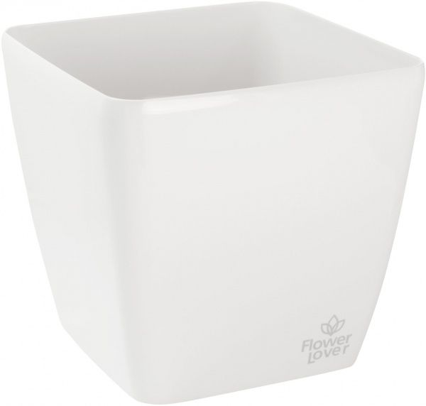Горшок пластиковый Plastkon Flower Lover Quadrato квадратный 15л белый 