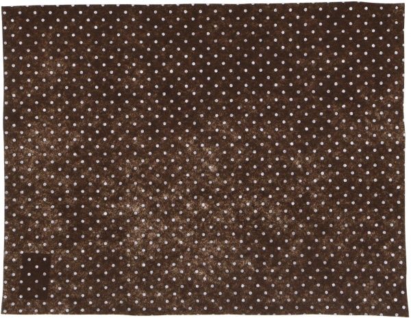 Фетр с принтом Горох коричневый, 165083 1 мм, 33х42,5 см
