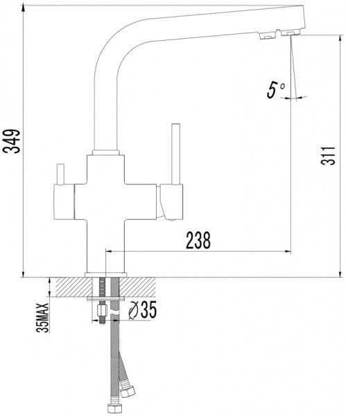 Смеситель для кухни Imprese DAICY 55009-F