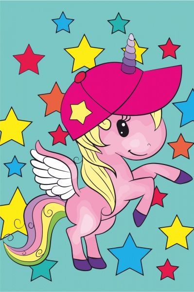 Холст на картоне с контуром Пони 20х30 см Rosa Start 