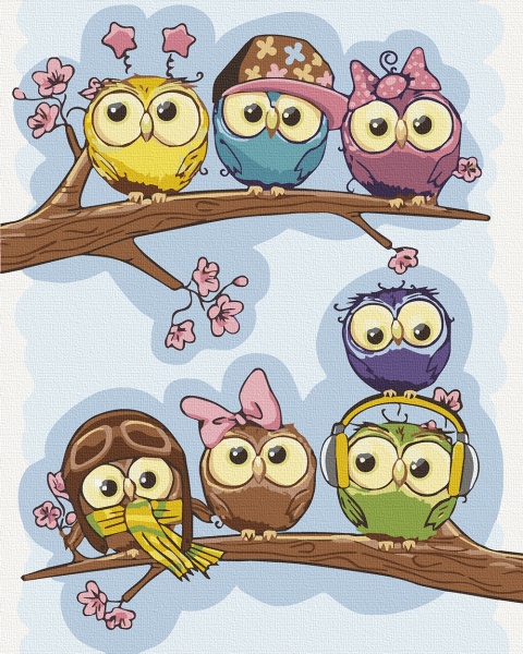 Картина по номерам Модные совята 15510-AC 40х50 см ArtCraft 